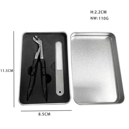 🎉 Promozione esclusiva per i membri |Tagliaunghie Ergonomico Professionale per Anziani in Acciaio Inox con Manico Lungo Antiscivolo per Unghie Spesse Mani e Piedi