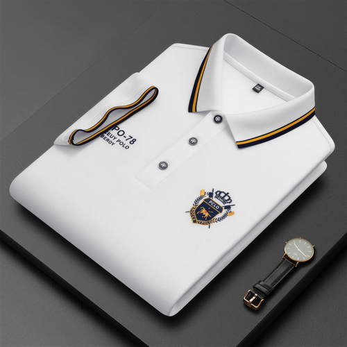 Polo da uomo comoda – traspirante, non fa sudare, non stringe, comfort per tutto il giorno per anziani-AQY