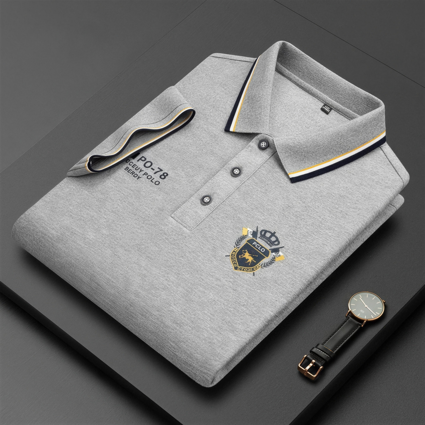 Polo da uomo comoda – traspirante, non fa sudare, non stringe, comfort per tutto il giorno per anziani-AQY