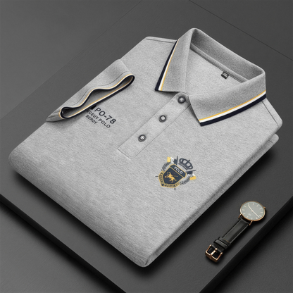Polo da uomo comoda – traspirante, non fa sudare, non stringe, comfort per tutto il giorno per anziani-AQY